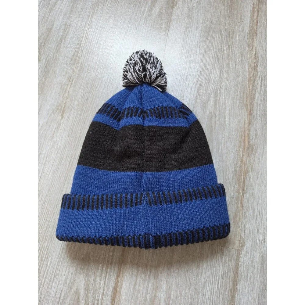NFL Indianapolis Colts Blue Pom Cuffed Knit Beanie Hat Horseshoe Youth OSFM EUC